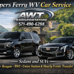 Harpers ferry wv car service to & from Dulles, Reagan , BWI , union station and hourly events transportation by AWT transportation