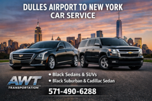 Dulles airport to New York car Service | private black sedans & SUVs